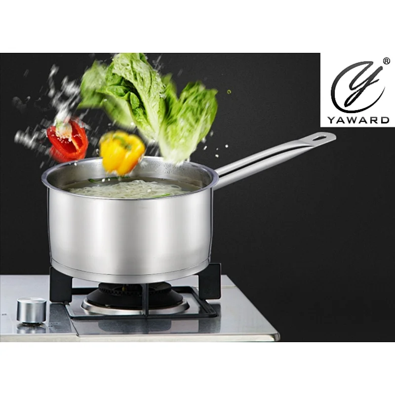 Stainless Steel Saucepan in 16cm with Glass Cover