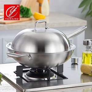 32 cm stainless steel wok