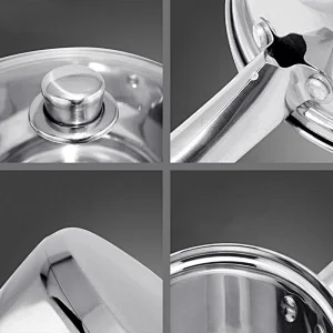Stainless Steel Saucepan in 16cm with Glass Cover
