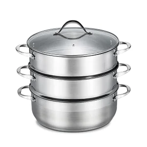 28 cm stainless steel 3-tier steamer