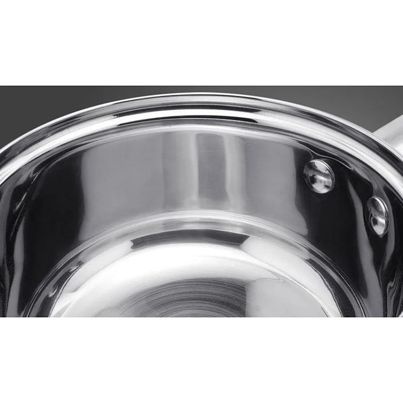 Stainless Steel Saucepan in 16cm with Glass Cover