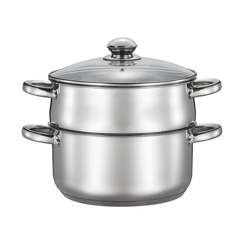 24 cm 2 Tier Stainless Steel Food Steamer