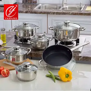 12-Pc  Stainless Steel Cookware Set