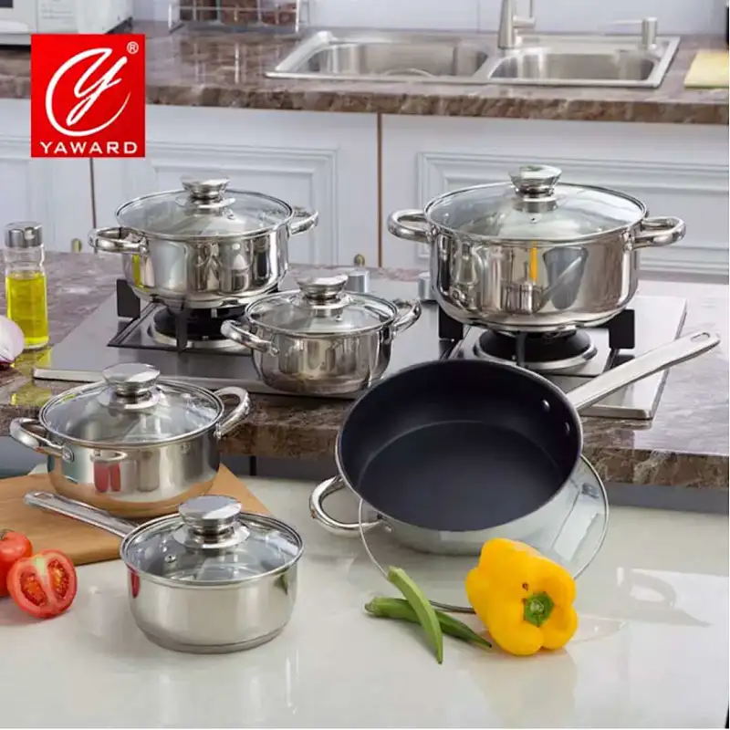 12-Pc  Stainless Steel Cookware Set