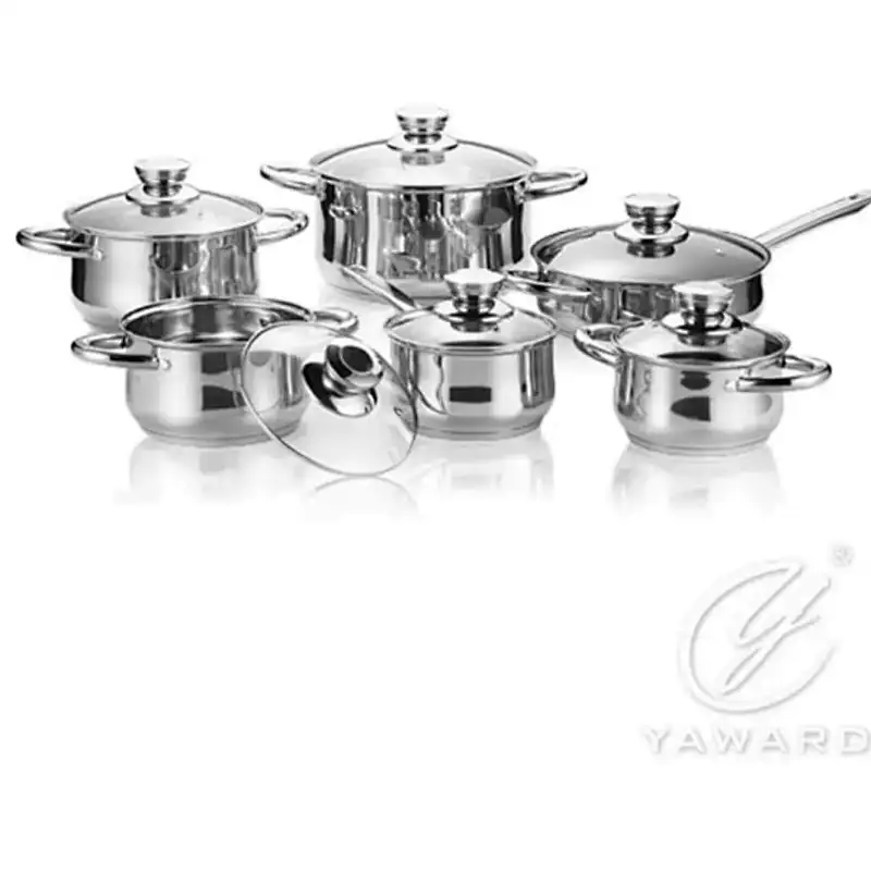 12-Pc  Stainless Steel Cookware Set