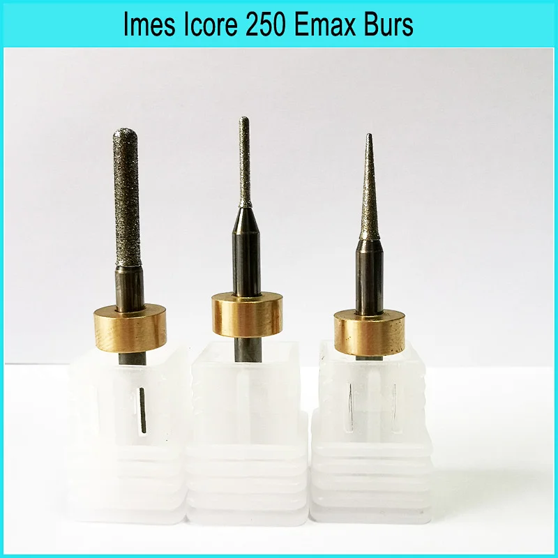 Imes Icore milling burs for dental lab use to mill Lithium Disilicate
