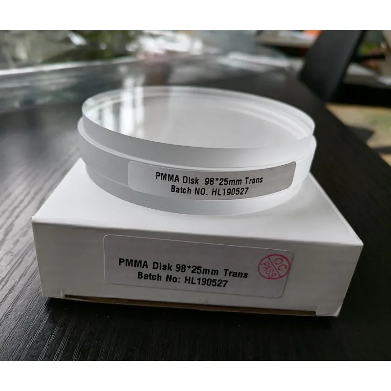 Vsmile 95mm dental materials Acetal Flexible PMMA Disk for temperary crown compatible Zirkonzahn CADCAM system
