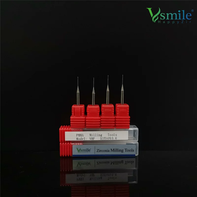 VHF milling burs to mill  PMMA Block no coating