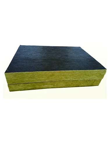 Rock mineral wool board with fiberglass facing