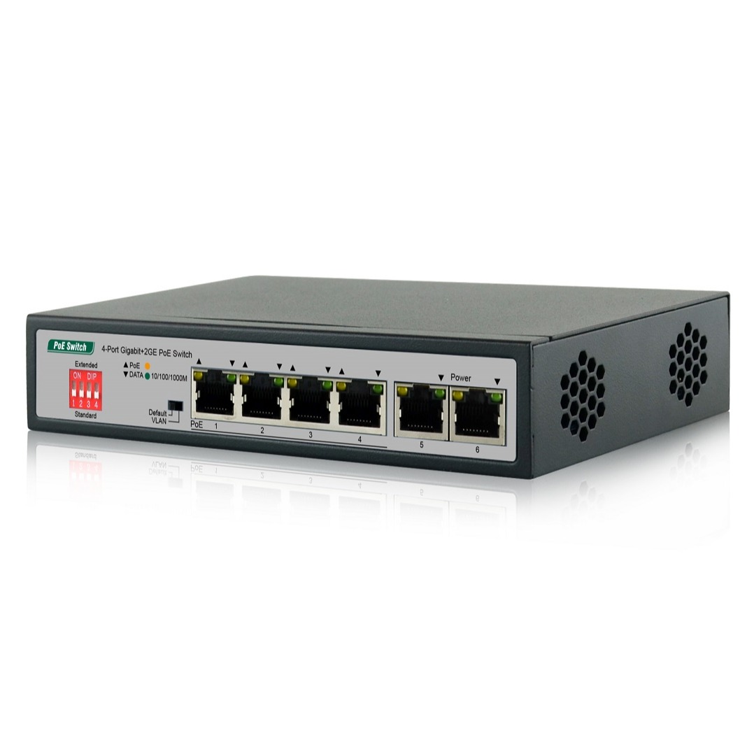 4-Port Gigabit+2GE PoE Switch