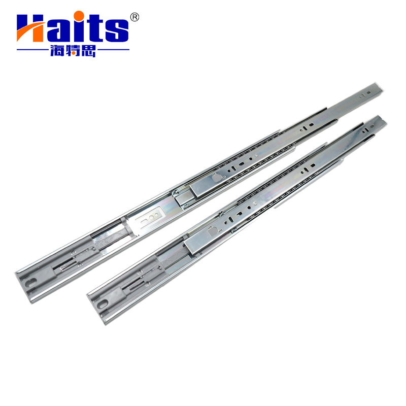 HT-01.018 Ball Bearing Heavy Duty Furniture Narrow Kitchen Cabinet Rail Telescopic Channel Drawer Slide