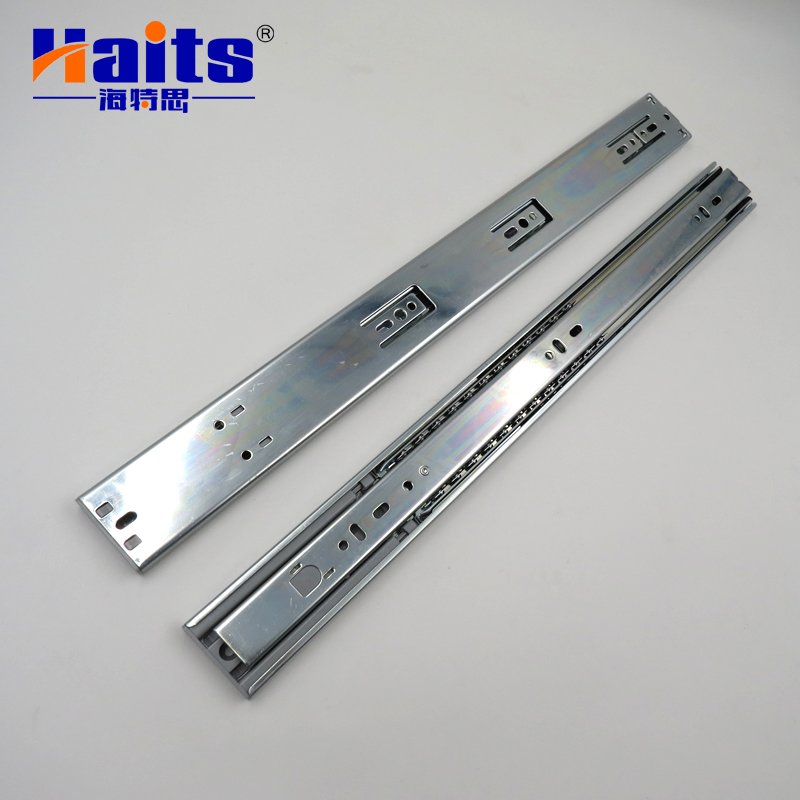 HT-01.018 Ball Bearing Heavy Duty Furniture Narrow Kitchen Cabinet Rail Telescopic Channel Drawer Slide