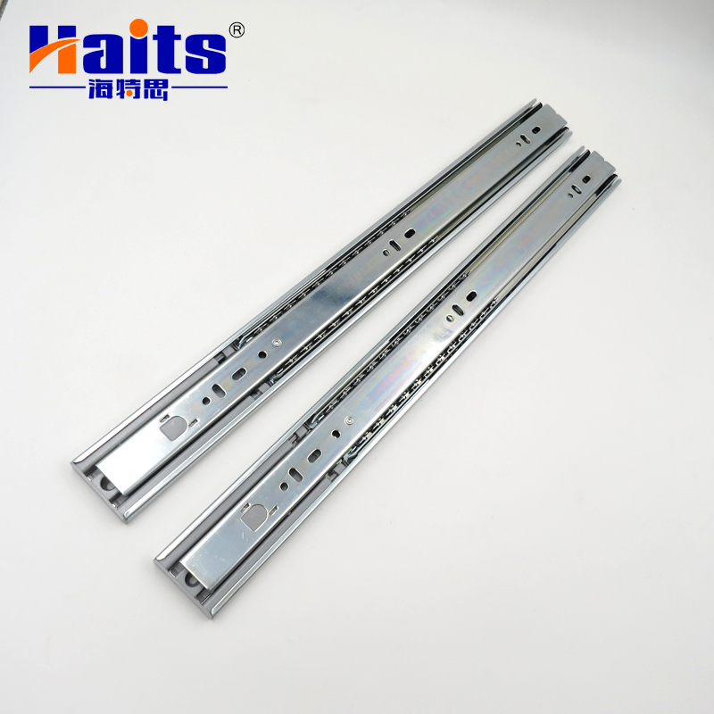 HT-01.018 Ball Bearing Heavy Duty Furniture Narrow Kitchen Cabinet Rail Telescopic Channel Drawer Slide