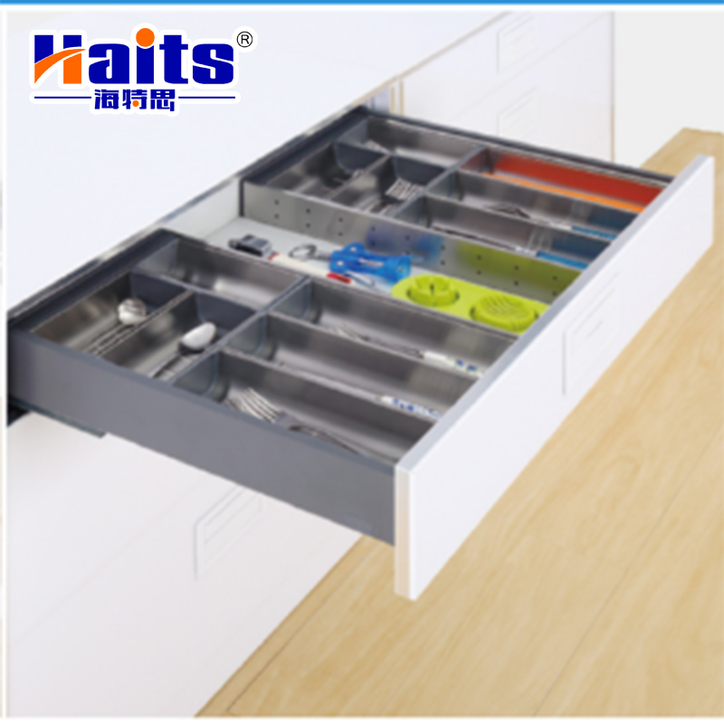 HT-19.E001 Standard Drawer Stainless Steel Storage Class Combined Kitchen Cutlery Tray