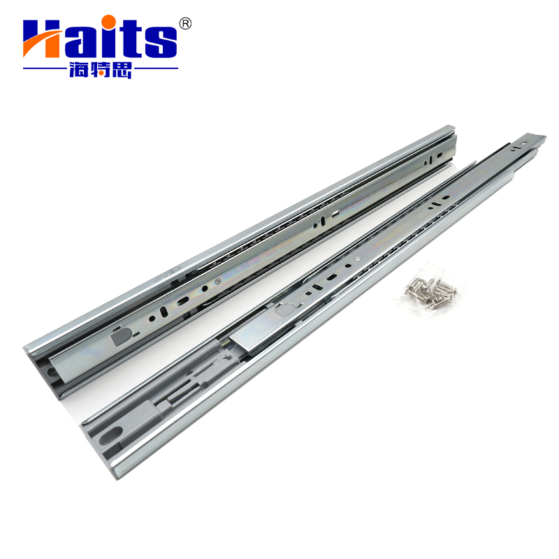 HT-01.018 Ball Bearing Heavy Duty Furniture Narrow Kitchen Cabinet Rail Telescopic Channel Drawer Slide