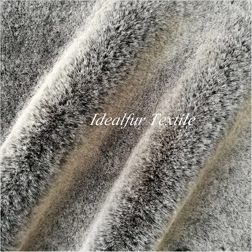 Brown to White Rabbit Faux Fur Fabric for Garment for Cushion