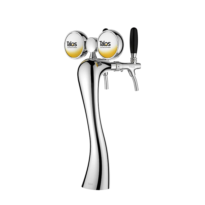 TALOS Elegance Tap Tower Chrome 2-way Dispensing Tower Draft Beer Tower