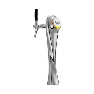 TALOS World Cup Tap Tower Chrome 1-way Dispensing Tower Draft Beer Tower
