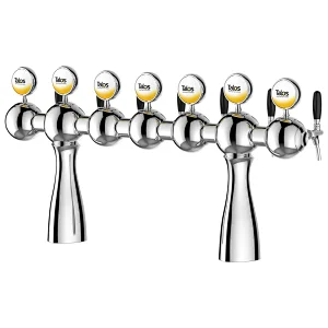 TALOS Parisian Tap Tower Chrome 7-way Dispensing Tower Draft Beer Tower