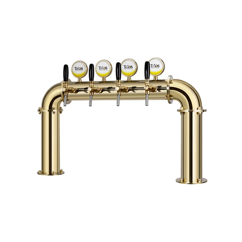 TALOS U Tower Stainless Steel 4 Tap Tower 102mm Beer Dispensing Equipment Draft Beer Tower (PVD)