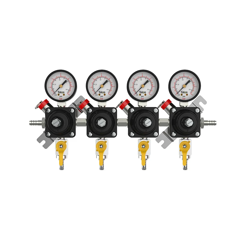 Talos 4-product 2 Barbs Secondary CO2 Gas Regulator For Beer