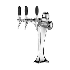 TALOS Cobra Tap Tower Chrome 3-way Dispensing Tower Draft Beer Tower