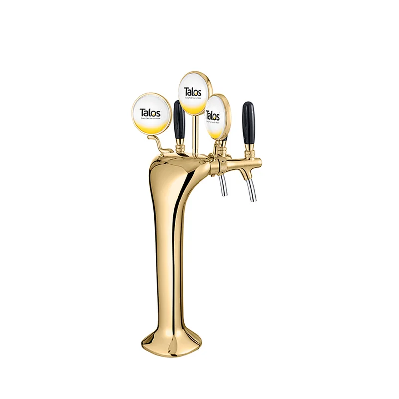 TALOS Classic Tap Tower PVD 3-way Dispensing Tower Draft Beer Tower