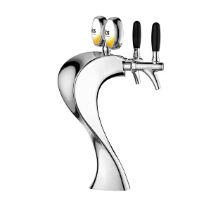 TALOS Dragon Tap Tower Chrome 2-way Dispensing Tower Draft Beer Tower