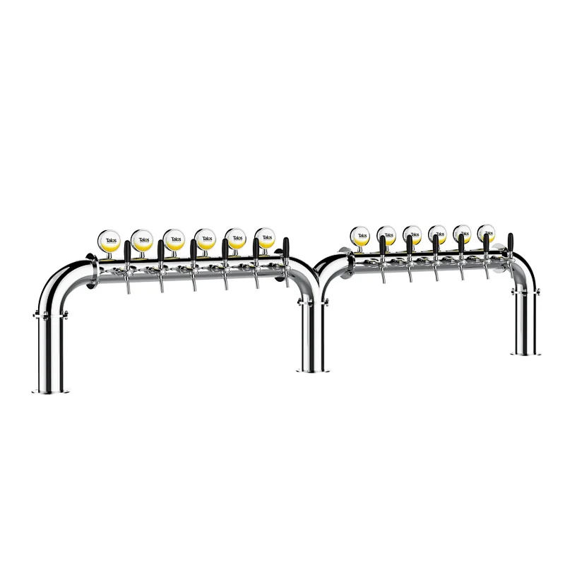 TALOS M Tower Stainless Steel 12Tap Tower 102mm Beer Dispensing Equipment Draft Beer Tower (LED,Polished)