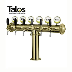 TALOS T Tower Stainless Steel 6 Tap Tower 102mm Beer Dispensing Equipment Draft Beer Tower (PVD, LED)