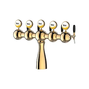 TALOS Parisian Tap Tower PVD 5-way Dispensing Tower Draft Beer Tower