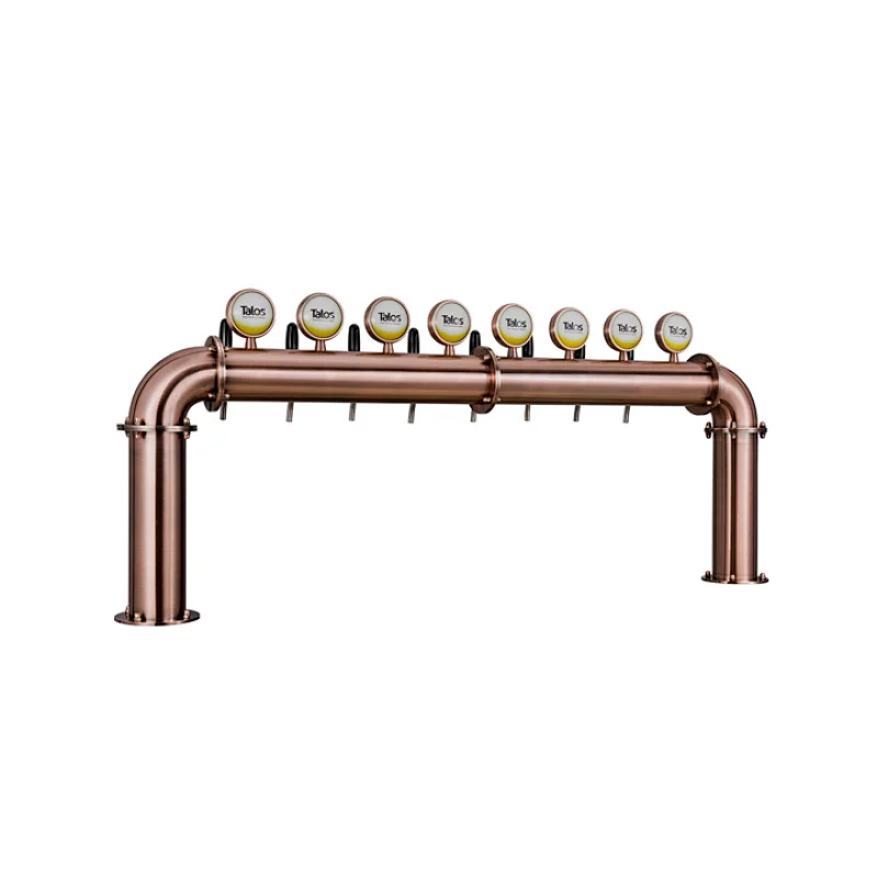 TALOS U Tower Stainless Steel 8 Tap Tower 102mm Beer Dispensing Equipment Draft Beer Tower (Red Bronze)
