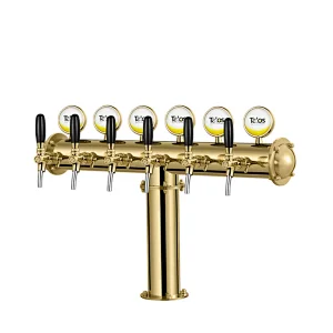 TALOS T Tower Stainless Steel 6 Tap Tower 102mm Beer Dispensing Equipment Draft Beer Tower (PVD, LED)