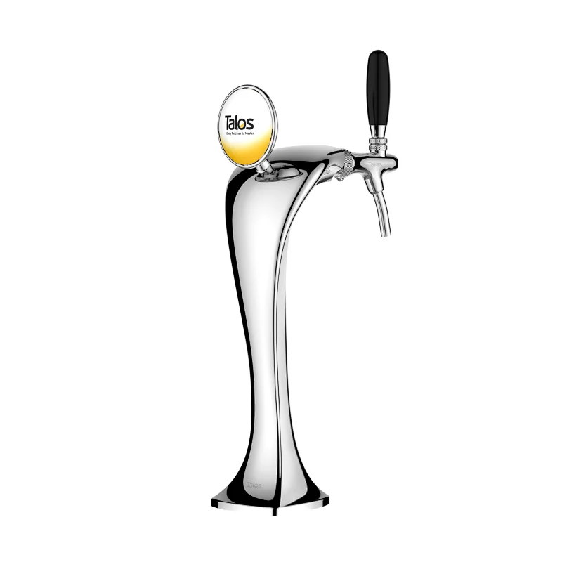 TALOS Cobra Tap Tower Chrome 1-way Dispensing Tower Draft Beer Tower
