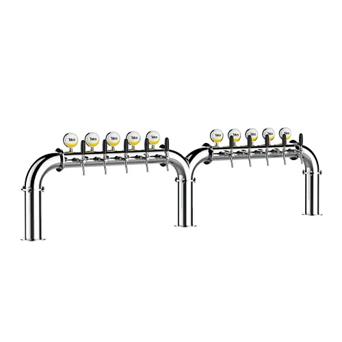 TALOS M Tower Stainless Steel 10 Tap Tower 102mm Beer Dispensing Equipment Draft Beer Tower (LED,Polished)