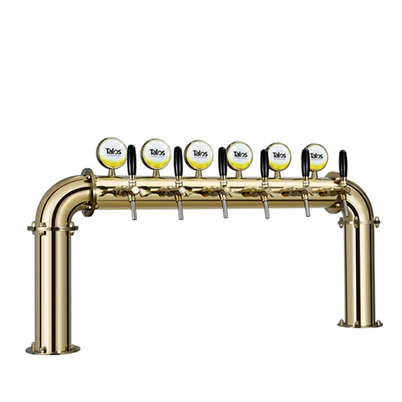 TALOS U Tower Stainless Steel 6 Tap Tower 102mm Beer Dispensing Equipment Draft Beer Tower (PVD)