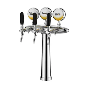 TALOS Elliptical Tap Tower Chrome 3-way Dispensing Tower Draft Beer Tower