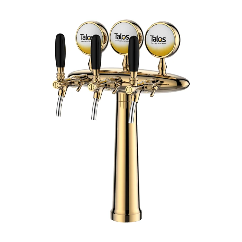 TALOS Elliptical Tap Tower PVD 3-way Dispensing Tower Draft Beer Tower