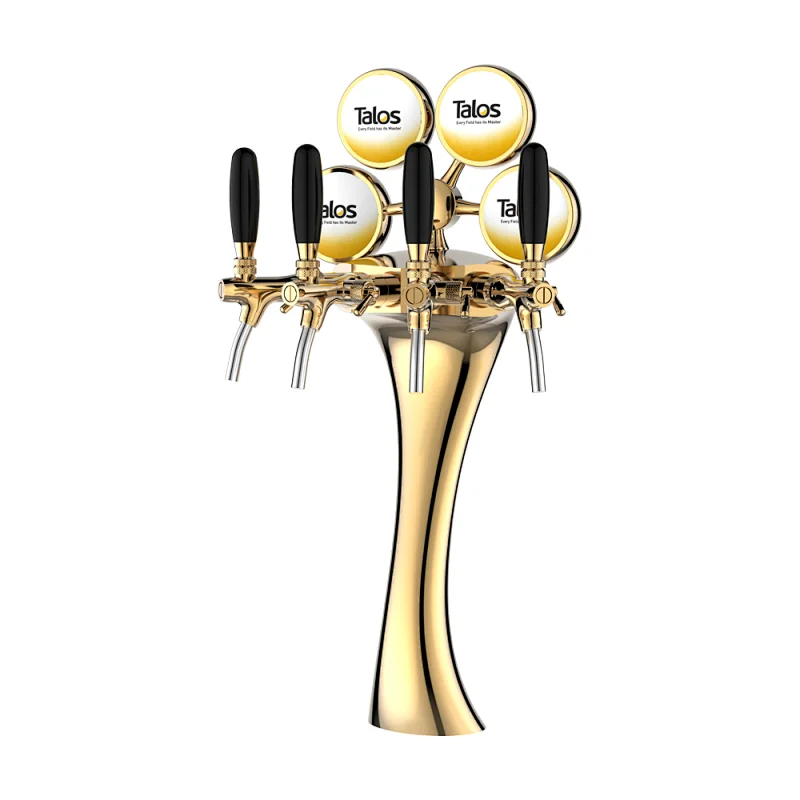 TALOS Elegance Tap Tower PVD 4-way Dispensing Tower Draft Beer Tower