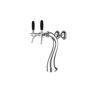 TALOS Swan Tap Tower Chrome 2-way Dispensing Tower Draft Beer Tower