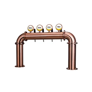 TALOS U Tower Stainless Steel 4 Tap Tower 102mm Beer Dispensing Equipment Draft Beer Tower (Red Bronze)