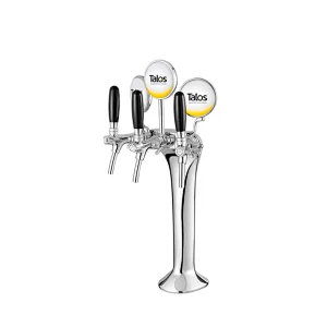 TALOS Classic Tap Tower Chrome 3-way Dispensing Tower Draft Beer Tower