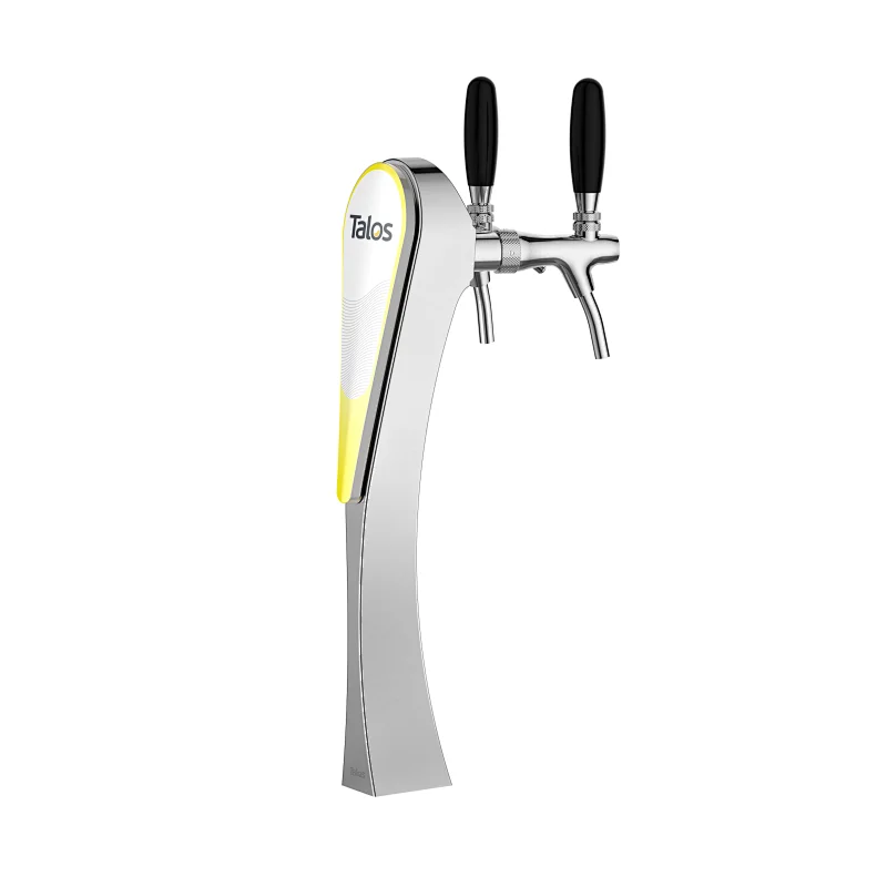 TALOS Venus Tap Tower Chrome 2-way Dispensing Tower Draft Beer Tower