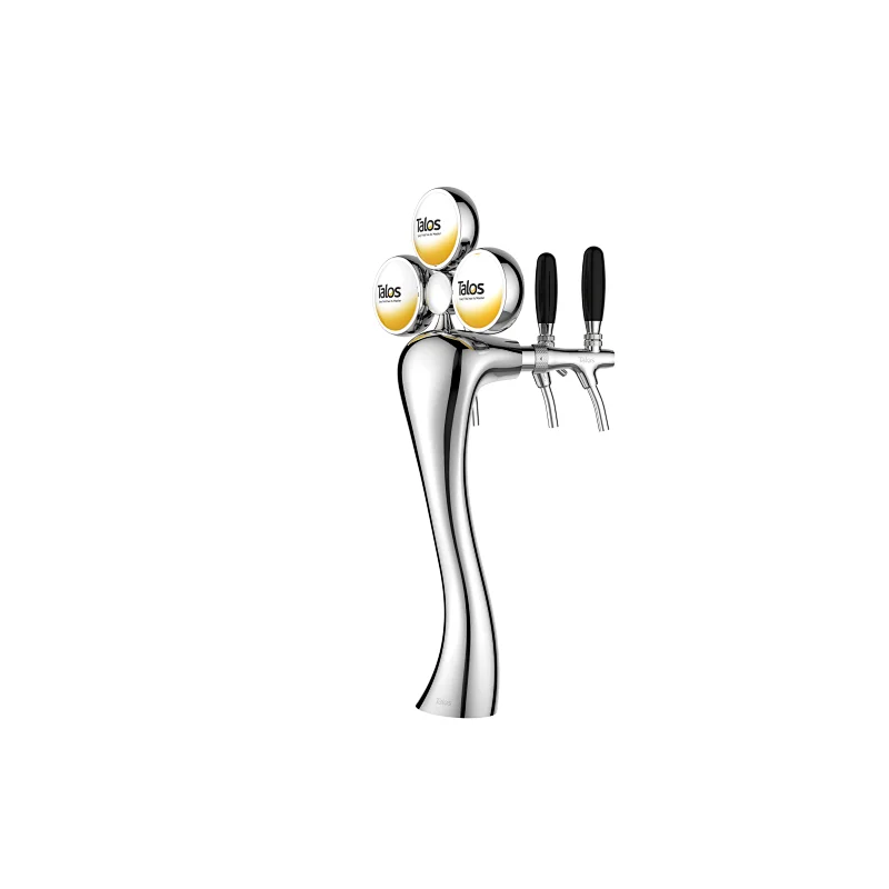 TALOS Elegance Tap Tower Chrome 3-way Dispensing Tower Draft Beer Tower