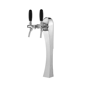 TALOS Venus Tap Tower Chrome 2-way Dispensing Tower Draft Beer Tower