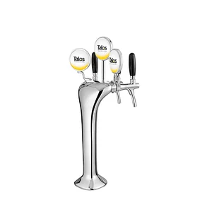 TALOS Classic Tap Tower Chrome 3-way Dispensing Tower Draft Beer Tower