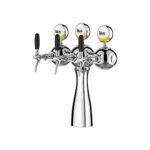 TALOS Parisian Tap Tower Chrome 3-way Dispensing Tower Draft Beer Tower