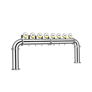 TALOS U Tower Stainless Steel 8 Tap Tower 102mm Beer Dispensing Equipment Draft Beer Tower (Polished)