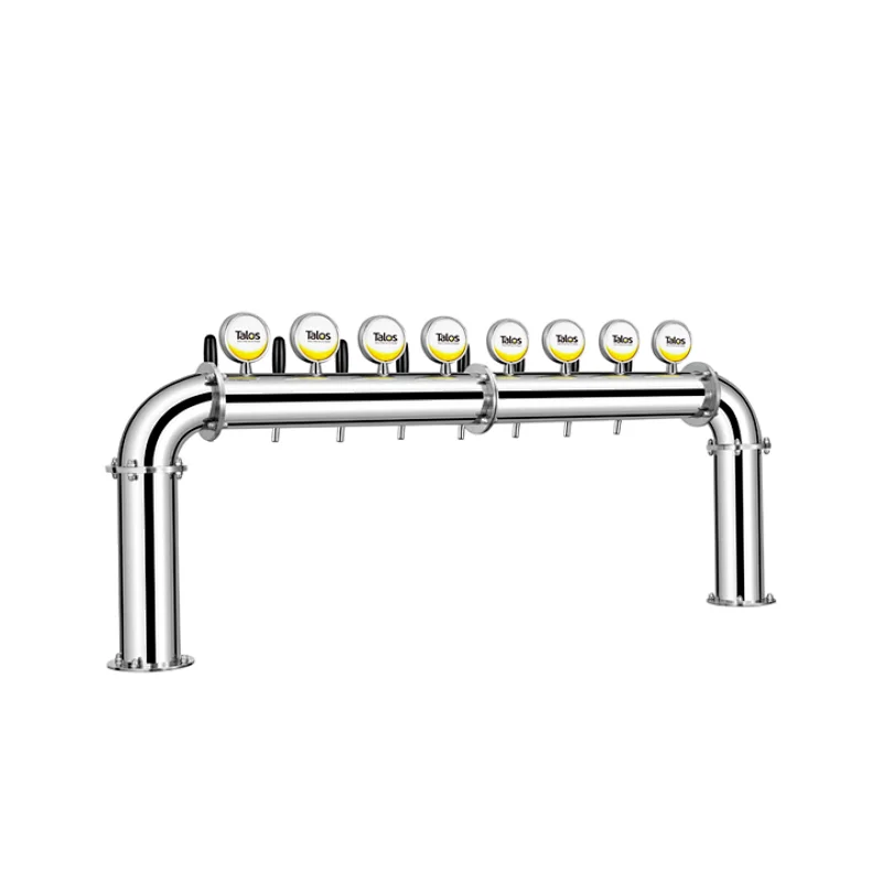TALOS U Tower Stainless Steel 8 Tap Tower 102mm Beer Dispensing Equipment Draft Beer Tower (Polished)