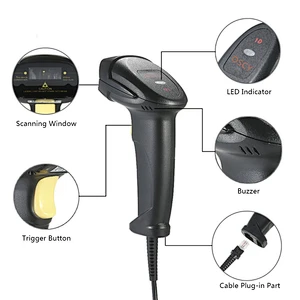 USB wired 1D Platform scanning machine 1D laser Omni directional Barcode Scanner for pos system